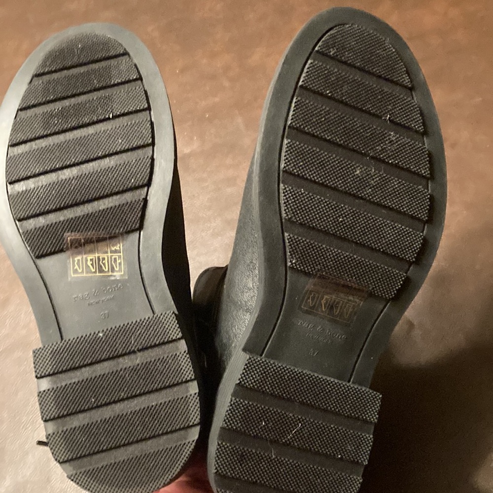 NEW RAG AND BONE MOTO RUBBER SIDE ZIP UP BOOTS 37 - Picture 9 of 9